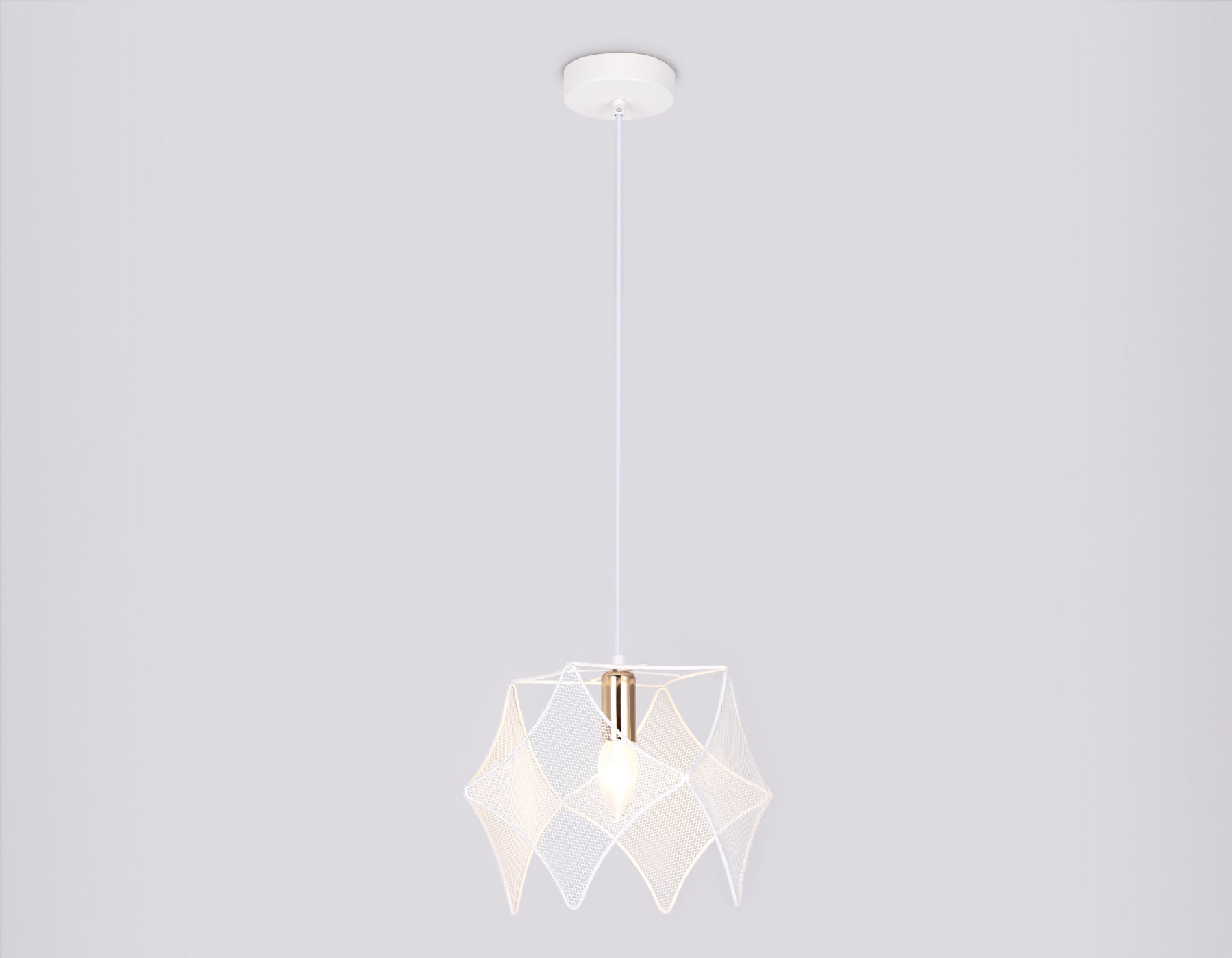 Подвесной светильник TR8420 WH/GD белый/золото E14 max 40W D285*1000